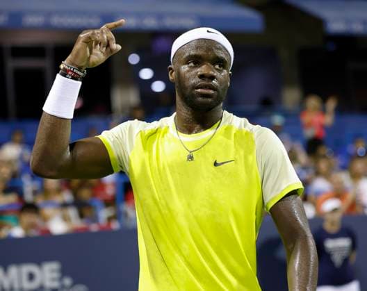 August 2, 2024: Frances Tiafoe (USA) fires up the crowd during the 2024 Mubadala Citi DC Open tennis tournament being played at Rock Creek Park Tennis Center in Washington, D.C. CSM District Of Columbia United States of America - ZUMAc04_ 20240802_zma_c04_427 Copyright: xJustinxCooperx