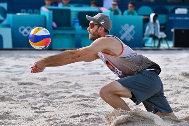 Olympic Games Beach Volleyball Paris 03 08 2024 Preliminary round, Men, GER POL, Clemens Wickler 2, GER , Copyright: xBEAUTIFULxSPORTS TomxBlochx
