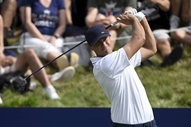 Ludvig Åberg of Sweden competes during men s individual stroke play of golf at the Paris Summer Olympic Games, Olympische Spiele, Olympia, OS in Le Golf National on August 3, 2024. Paris France LKFTJK20240803122808MFDW  Copyright: xAnttixAimo-Koivistox LKFTJK20240803122808MFDW