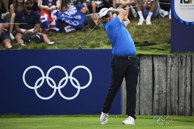 Sami Välimäki of Finland competes during men s individual stroke play of golf at the Paris Summer Olympic Games, Olympische Spiele, Olympia, OS in Le Golf National on August 3, 2024. Paris France LKFTJK20240803124240NHDT  Copyright: xAnttixAimo-Koivistox LKFTJK20240803124240NHDT