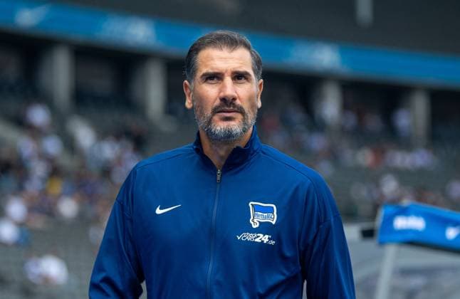 Soccer, Men, Season 2024 2025, 2 Bundesliga 1 Matchday , Hertha BSC SC Paderborn, Coach Cristian Fiel Hertha BSC , 03 08 2024, Copyright: xSebastianxRäppold MatthiasxKochx