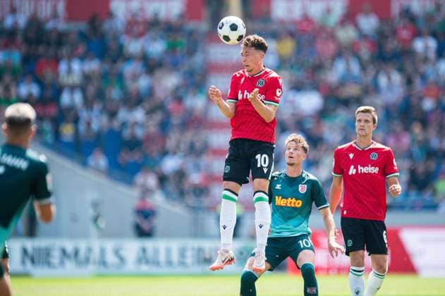 03 08 2024 Soccer, 2024 2025, 2 Bundesliga, 1 Matchday, Hannover 96 SSV Jahn Regensburg Jannik Rochelt Hannover DFL REGULATIONS PROHIBIT ANY USE OF PHOTOGRAPHS AS IMAGE SEQUENCES AND OR QUASI VIDEO