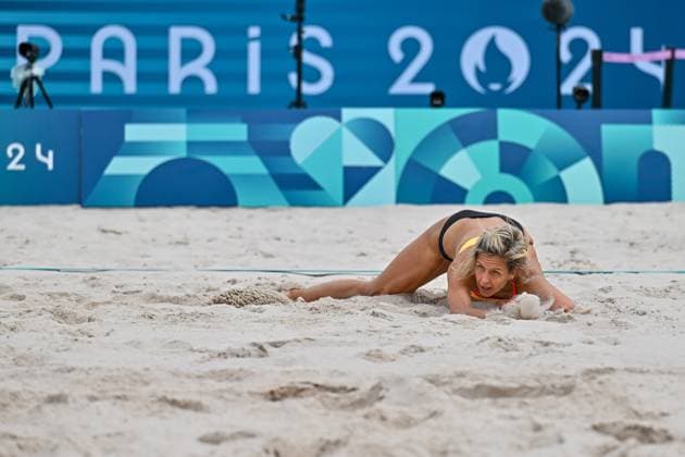 Olympic Games Beach Volleyball Paris 03 08 2024 Preliminary round, Women, GER ESP, Laura Ludwig 1, GER , Copyright: xBEAUTIFULxSPORTS TomxBlochx
