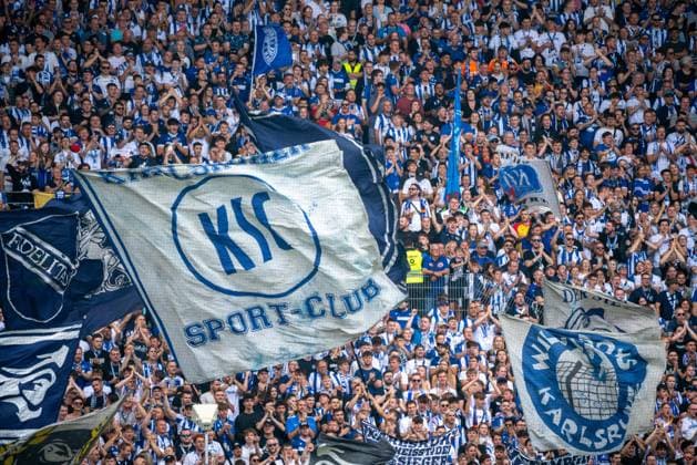 03 08 2024, xhfmx, Soccer 2 Bundesliga, Karlsruher SC 1 FC Nürnberg emspor,KSC Fans DFL DFB REGULATIONS PROHIBIT ANY USE OF PHOTOGRAPHS as IMAGE SEQUENCES and or QUASI VIDEO Karlsruhe