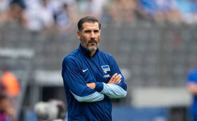Soccer, Men, Season 2024 2025, 2 Bundesliga 1 Matchday , Hertha BSC SC Paderborn, Coach Cristian Fiel Hertha BSC , 03 08 2024, Copyright: xSebastianxRäppold MatthiasxKochx