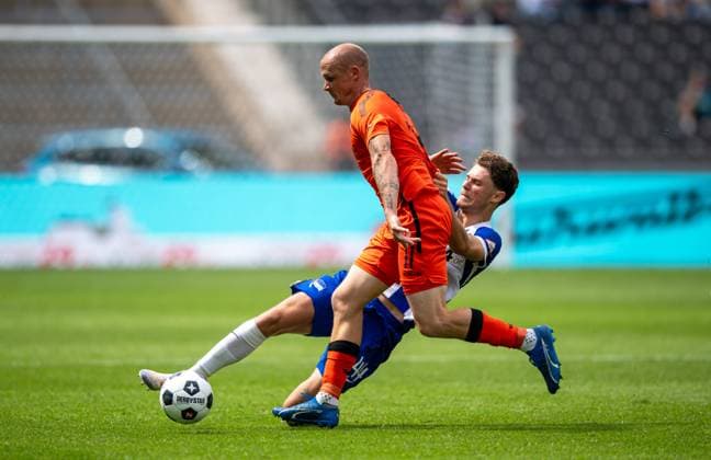 Soccer, Men, Season 2024 2025, 2 Bundesliga 1 Matchday , Hertha BSC SC Paderborn, f l Sven Michel SC Paderborn , Linus Gechter Hertha BSC , 03 08 2024, Copyright: xSebastianxRäppold MatthiasxKochx