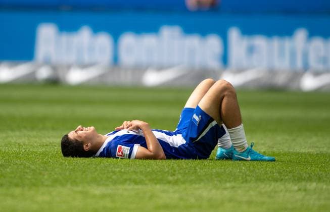 Soccer, Men, Season 2024 2025, 2 Bundesliga 1 Matchday , Hertha BSC SC Paderborn, Ibrahim Maza Hertha BSC , Disappointment after final whistle, 03 08 2024, Copyright: xSebastianxRäppold MatthiasxKochx