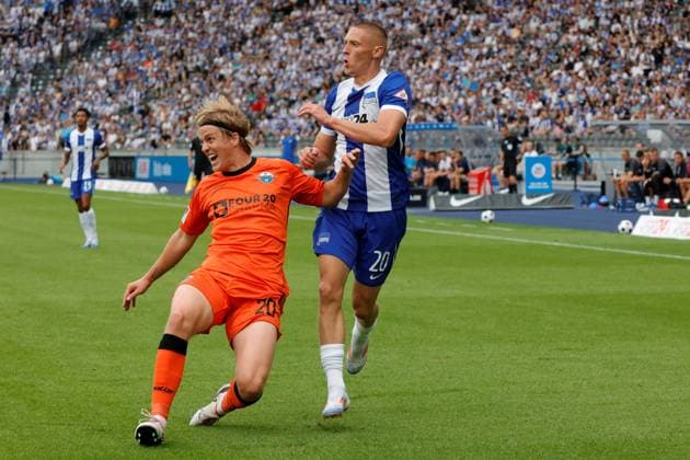 Germany, Berlin, Olympiastadion, Football, Men, Season 2024 2025, 2 Bundesliga 1 Matchday , Hertha BSC SC Paderborn, Photo Felix Götze, SC Paderborn, Palko Dardai Hertha BSC