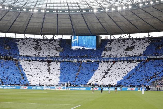Germany, Berlin, Olympiastadion, Soccer, Men, Season 2024 2025, 2 Bundesliga 1 Matchday , Hertha BSC SC Paderborn, Photo Hertha BSC Fans