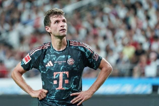 Sport Bilder des Tages 2024 Coupang Play Series ( FC Bayern München vs Tottenham Hotspur - 2022 08 03 ) SEOUL, SOUTH KOREA, AUG 03: Thomas Müller of FC Bayern München reacts during the 2024 Coupang Play Series Pre Season Friendly match between FC Bayern München and Tottenham Hotspur at the Seoul World Cup Stadium in Seoul, South Korea on August 03, 2024. (Editorial Use Only). Seoul the Seoul World Cup Stadium South Korea 8097_279694 Copyright: xStevexChoxKyewoong PentaxPressx