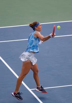 August 3, 2024: Marie Bouzkova (CZE) plays a shot during the 2024 Mubadala Citi DC Open tennis tournament being played at Rock Creek Park Tennis Center in Washington, D.C. CSM District Of Columbia United States of America - ZUMAc04_ 20240803_zma_c04_143 Copyright: xJustinxCooperx