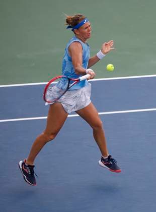 August 3, 2024: Marie Bouzkova (CZE) plays a shot during the 2024 Mubadala Citi DC Open tennis tournament being played at Rock Creek Park Tennis Center in Washington, D.C. CSM District Of Columbia United States of America - ZUMAc04_ 20240803_zma_c04_144 Copyright: xJustinxCooperx