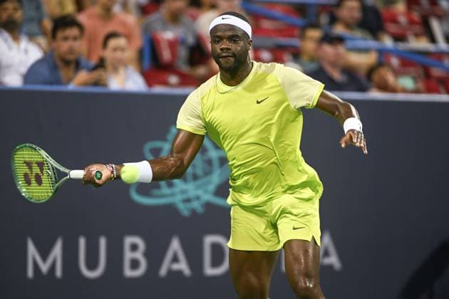 August 3, 2024, Washington, D.C, U.S: FRANCIS TIAFOE hits a forehand during his semifinal match against Sebastian Korda at the Rock Creek Tennis Center. Washington U.S - ZUMAg196 20240803_zap_g196_021 Copyright: xKylexGustafsonx