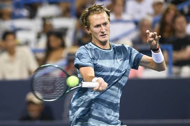 August 3, 2024, Washington, D.C, U.S: SEBASTIAN KORDA hits forehand during his semifinal match against Francis Tiafoe at the Rock Creek Tennis Center. Washington U.S - ZUMAg196 20240803_zap_g196_023 Copyright: xKylexGustafsonx