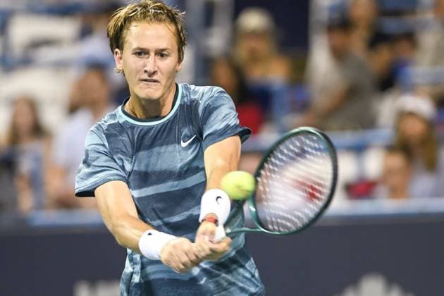 August 3, 2024, Washington, D.C, U.S: SEBASTIAN KORDA hits backhand during his semifinal match against Francis Tiafoe at the Rock Creek Tennis Center. Washington U.S - ZUMAg196 20240803_zap_g196_029 Copyright: xKylexGustafsonx