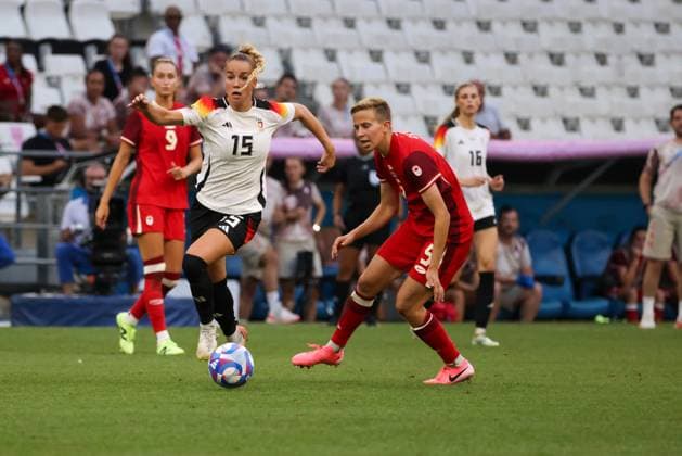 - Olympic women s soccer quarter-final between Canada and Germany in Marseille - 03 08 2024 - France Provence-Alpes-Cote d Azur Marseille - Olympic Games, Olympische Spiele, Olympia, OS Paris 2024, women s soccer quarter-final between Canada and Germany in Marseille  SylvainxRostaingx xLexPictorium LePictorium_0295463
