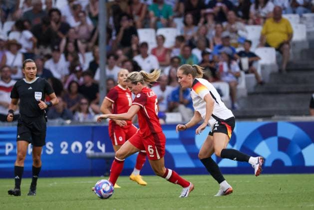 - Olympic women s soccer quarter-final between Canada and Germany in Marseille - 03 08 2024 - France Provence-Alpes-Cote d Azur Marseille - Olympic Games, Olympische Spiele, Olympia, OS Paris 2024, women s soccer quarter-final between Canada and Germany in Marseille  SylvainxRostaingx xLexPictorium LePictorium_0295468
