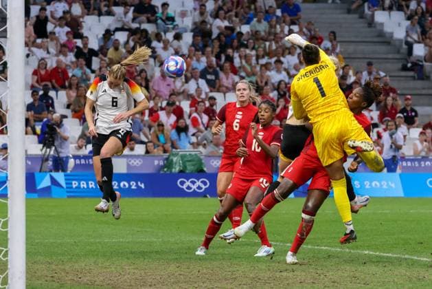 - Olympic women s soccer quarter-final between Canada and Germany in Marseille - 03 08 2024 - France Provence-Alpes-Cote d Azur Marseille - Olympic Games, Olympische Spiele, Olympia, OS Paris 2024, women s soccer quarter-final between Canada and Germany in Marseille  SylvainxRostaingx xLexPictorium LePictorium_0295475