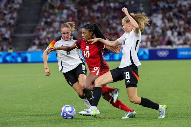 - Olympic women s soccer quarter-final between Canada and Germany in Marseille - 03 08 2024 - France Provence-Alpes-Cote d Azur Marseille - Olympic Games, Olympische Spiele, Olympia, OS Paris 2024, women s soccer quarter-final between Canada and Germany in Marseille  SylvainxRostaingx xLexPictorium LePictorium_0295480