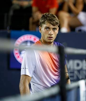 August 3, 2024: Flavio Cobolli (ITA) during the 2024 Mubadala Citi DC Open tennis tournament being played at Rock Creek Park Tennis Center in Washington, D.C. CSM District Of Columbia United States of America - ZUMAc04_ 20240803_zma_c04_386 Copyright: xJustinxCooperx