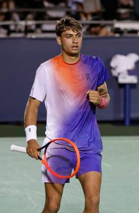 August 3, 2024: Flavio Cobolli (ITA) celebrates a point during the 2024 Mubadala Citi DC Open tennis tournament being played at Rock Creek Park Tennis Center in Washington, D.C. CSM District Of Columbia United States of America - ZUMAc04_ 20240803_zma_c04_391 Copyright: xJustinxCooperx
