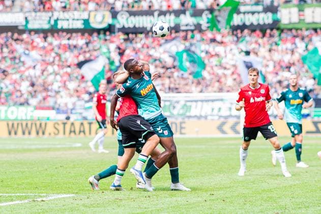03 08 2024 Soccer, 2024 2025, 2 Bundesliga, 1 Matchday, Hannover 96 SSV Jahn Regensburg Mansour Ouro Tagba Regensburg DFL REGULATIONS PROHIBIT ANY USE OF PHOTOGRAPHS AS IMAGE SEQUENCES AND OR QUASI VIDEO