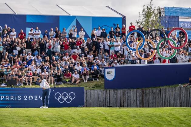240804 Matthieu Pavon of France during the final round of the men s individual stroke play golf during day 9 of the Paris 2024 Olympic Games on August 4, 2024 in Paris Photo Petter Arvidson BILDBYRAN code PA PA0861 golf olympic games olympics os ol olympiska spel olympiske leker paris 2024 paris os paris ol bbeng sweden sverige grappa33  Copyright: PETTERxARVIDSON BB240804PA006