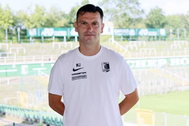 Chemie Leipzig team presentation Regionalliga NO head coach Miroslav Jagatic BSG Chemie Leipzig Regionalliga NordOst, portrait date 2024 2025 , 02 08 2024, Alfred Kunze Sportpark, Leipzig , Picture Point