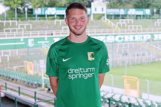 Chemie Leipzig team presentation Regionalliga NO Florian Brügmann Bruegmann BSG Chemie Leipzig Regionalliga NordOst, portrait date 2024 2025 , 02 08 2024, Alfred Kunze Sportpark, Leipzig , Picture Point