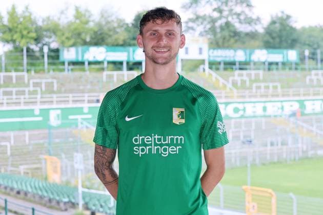 Chemie Leipzig team presentation Regionalliga NO Florian Kirstein BSG Chemie Leipzig Regionalliga NordOst, portrait date 2024 2025 , 02 08 2024, Alfred Kunze Sportpark, Leipzig , Picture Point