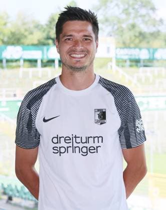 Chemie Leipzig team presentation Regionalliga NO goalkeeper Benjamin Bellot BSG Chemie Leipzig Regionalliga NordOst, portrait appointment 2024 2025 , 02 08 2024, Alfred Kunze Sportpark, Leipzig , Picture Point