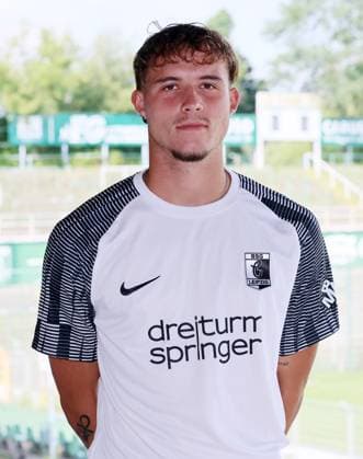Chemie Leipzig team presentation Regionalliga NO goalkeeper Lenno Udo Schmidt BSG Chemie Leipzig Regionalliga NordOst, portrait appointment 2024 2025 , 02 08 2024, Alfred Kunze Sportpark, Leipzig , Picture Point