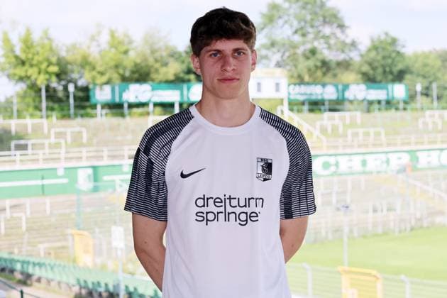 Chemie Leipzig team presentation Regionalliga NO goalkeeper Jonas Janke, BSG Chemie Leipzig Regionalliga NordOst, portrait appointment 2024 2025 , 02 08 2024, Alfred Kunze Sportpark, Leipzig , Picture Point