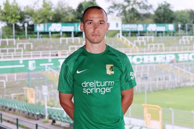 Chemie Leipzig team presentation Regionalliga NO Timo Mauer BSG Chemie Leipzig Regionalliga NordOst, portrait appointment 2024 2025 , 02 08 2024, Alfred Kunze Sportpark, Leipzig , Picture Point