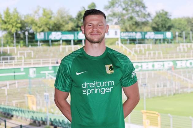 Chemie Leipzig team presentation Regionalliga NO Tim Bunge BSG Chemie Leipzig Regionalliga NordOst, Porträttermin 2024 2025 , 02 08 2024, Alfred Kunze Sportpark, Leipzig , Picture Point