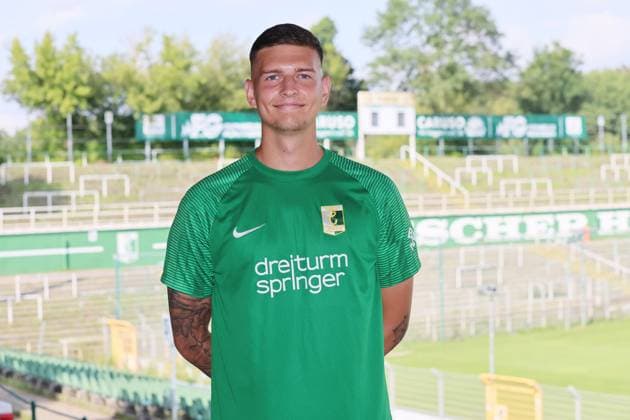 Chemie Leipzig team presentation Regionalliga NO Paul Horschig BSG Chemie Leipzig Regionalliga NordOst, portrait date 2024 2025 , 02 08 2024, Alfred Kunze Sportpark, Leipzig , Picture Point