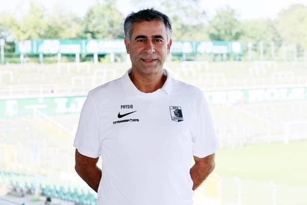 Chemie Leipzig team presentation Regionalliga NO Physiotherapist Alireza Hamzehian BSG Chemie Leipzig Regionalliga NordOst, portrait appointment 2024 2025 , 02 08 2024, Alfred Kunze Sportpark, Leipzig , Picture Point