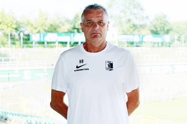 Chemie Leipzig team presentation Regionalliga NO goalkeeper coach Harald Bellot BSG Chemie Leipzig Regionalliga NordOst, portrait date 2024 2025 , 02 08 2024, Alfred Kunze Sportpark, Leipzig , Picture Point