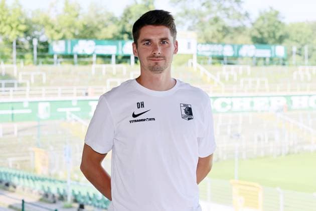 Chemie Leipzig team presentation Regionalliga NO team manager Daniel Heinze BSG Chemie Leipzig Regionalliga NordOst, porträttermin 2024 2025 , 02 08 2024, Alfred Kunze Sportpark, Leipzig , Picture Point