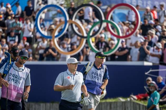 240804 Alex NorÃ n of Sweden during the final round of the men s individual stroke play golf during day 9 of the Paris 2024 Olympic Games on August 4, 2024 in Paris Photo Petter Arvidson BILDBYRAN code PA PA0861 golf olympic games olympics os ol olympiska spel olympiske leker paris 2024 paris os paris ol bbeng sweden sverige  Copyright: PETTERxARVIDSON BB240804PA021
