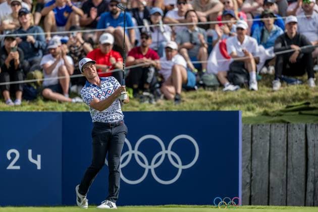 240804 Viktor Hovland of Norway during the final round of the men s individual stroke play golf during day 9 of the Paris 2024 Olympic Games on August 4, 2024 in Paris Photo Petter Arvidson BILDBYRAN code PA PA0861 golf olympic games olympics os ol olympiska spel olympiske leker paris 2024 paris os paris ol bbeng sweden sverige  Copyright: PETTERxARVIDSON BB240804PA029