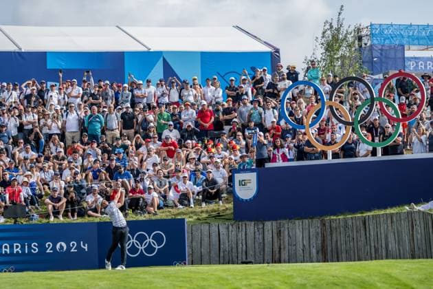 240804 Viktor Hovland of Norway during the final round of the men s individual stroke play golf during day 9 of the Paris 2024 Olympic Games on August 4, 2024 in Paris Photo Petter Arvidson BILDBYRAN code PA PA0861 golf olympic games olympics os ol olympiska spel olympiske leker paris 2024 paris os paris ol bbeng sweden sverige  Copyright: PETTERxARVIDSON BB240804PA030