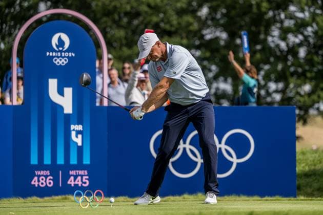 240804 Alex NorÃ n of Sweden during the final round of the men s individual stroke play golf during day 9 of the Paris 2024 Olympic Games on August 4, 2024 in Paris Photo Petter Arvidson BILDBYRAN code PA PA0861 golf olympic games olympics os ol olympiska spel olympiske leker paris 2024 paris os paris ol bbeng sweden sverige  Copyright: PETTERxARVIDSON BB240804PA047