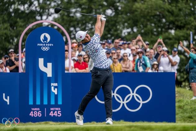 240804 Viktor Hovland of Norway during the final round of the men s individual stroke play golf during day 9 of the Paris 2024 Olympic Games on August 4, 2024 in Paris Photo Petter Arvidson BILDBYRAN code PA PA0861 golf olympic games olympics os ol olympiska spel olympiske leker paris 2024 paris os paris ol bbeng sweden sverige  Copyright: PETTERxARVIDSON BB240804PA050