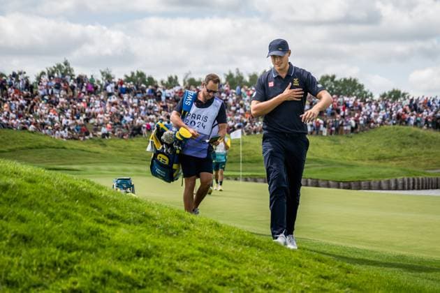 240804 Ludvig Aberg of Sweden during the final round of the men s individual stroke play golf during day 9 of the Paris 2024 Olympic Games on August 4, 2024 in Paris Photo Petter Arvidson BILDBYRAN code PA PA0861 golf olympic games olympics os ol olympiska spel olympiske leker paris 2024 paris os paris ol bbeng sweden sverige  Copyright: PETTERxARVIDSON BB240804PA066