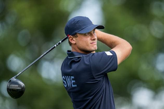 240804 Ludvig Aberg of Sweden during the final round of the men s individual stroke play golf during day 9 of the Paris 2024 Olympic Games on August 4, 2024 in Paris Photo Petter Arvidson BILDBYRAN code PA PA0861 golf olympic games olympics os ol olympiska spel olympiske leker paris 2024 paris os paris ol bbeng sweden sverige  Copyright: PETTERxARVIDSON BB240804PA102