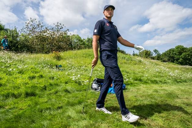 240804 Ludvig Aberg of Sweden during the final round of the men s individual stroke play golf during day 9 of the Paris 2024 Olympic Games on August 4, 2024 in Paris Photo Petter Arvidson BILDBYRAN code PA PA0861 golf olympic games olympics os ol olympiska spel olympiske leker paris 2024 paris os paris ol bbeng sweden sverige  Copyright: PETTERxARVIDSON BB240804PA107