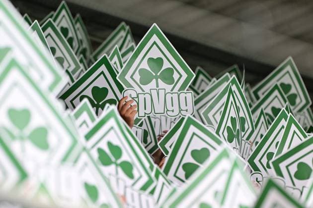04 08 2024 Soccer Season 2024 2025 2 Soccer Bundesliga 01 Matchday SpVgg Greuther Fürth Kleeblatt SC Preußen Münster Sportfoto Zink MeZi xmexzix DFL regulations prohibit any use of photographs as image sequences and or quasi video only for editorial use Feature Impression Symbolbild Symbolfoto Choreo Choreografie SpVgg