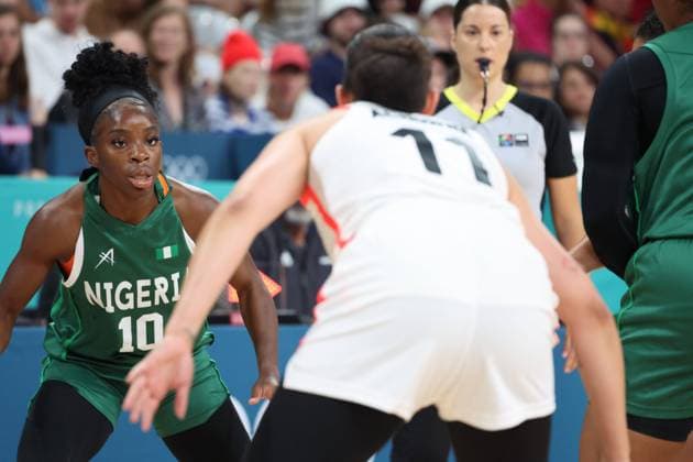 Amy OKONKWO (Nigéria) Women basketball, Canada vs Nigeria, Women s preliminary round during the Olympic Games, Olympische Spiele, Olympia, OS Paris 2024 - photo Laurent Sanson DPPI Panoramic JO 2024 : BASKET BALL - Canada vs Nigeria - Jeux Olympiques 2024 - Paris2024 - Lille - 04 08 2024 DPPI Panoramic 
