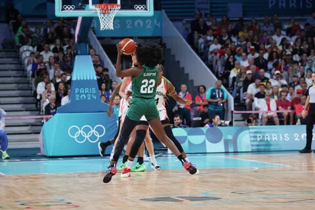 Women basketball, Canada vs Nigeria, Women s preliminary round during the Olympic Games, Olympische Spiele, Olympia, OS Paris 2024 - photo Laurent Sanson DPPI Panoramic JO 2024 : BASKET BALL - Canada vs Nigeria - Jeux Olympiques 2024 - Paris2024 - Lille - 04 08 2024 DPPI Panoramic 